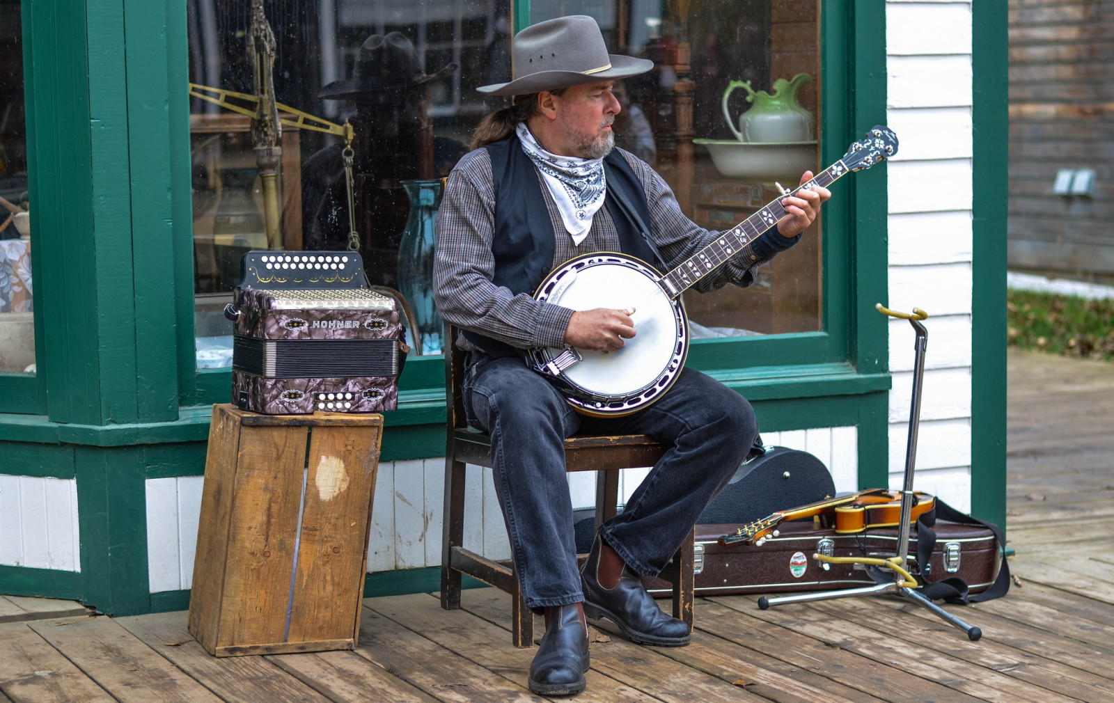 đường phố, Âm nhạc, Người chơi, banjo