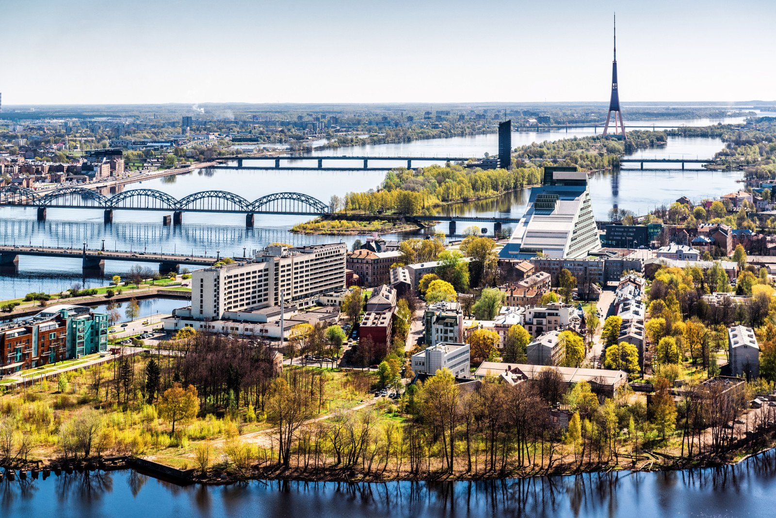 thành phố, mùa xuân, Tháng 4, Latvia, Riga