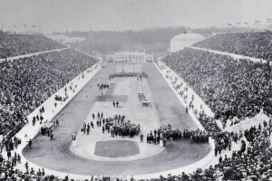 1896, Athena, Yunani, Olimpiade, pembukaan, stadion