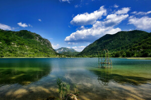 바로코., 보스니아 헤르체고비나, 숲, 집, 호수, 산, 자연