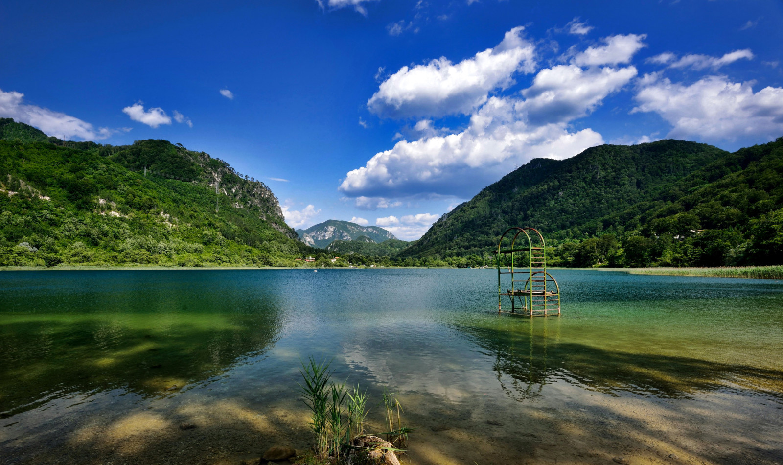 hutan, alam, danau, gunung, rumah, Bosnia Herzegovina, Barocko.