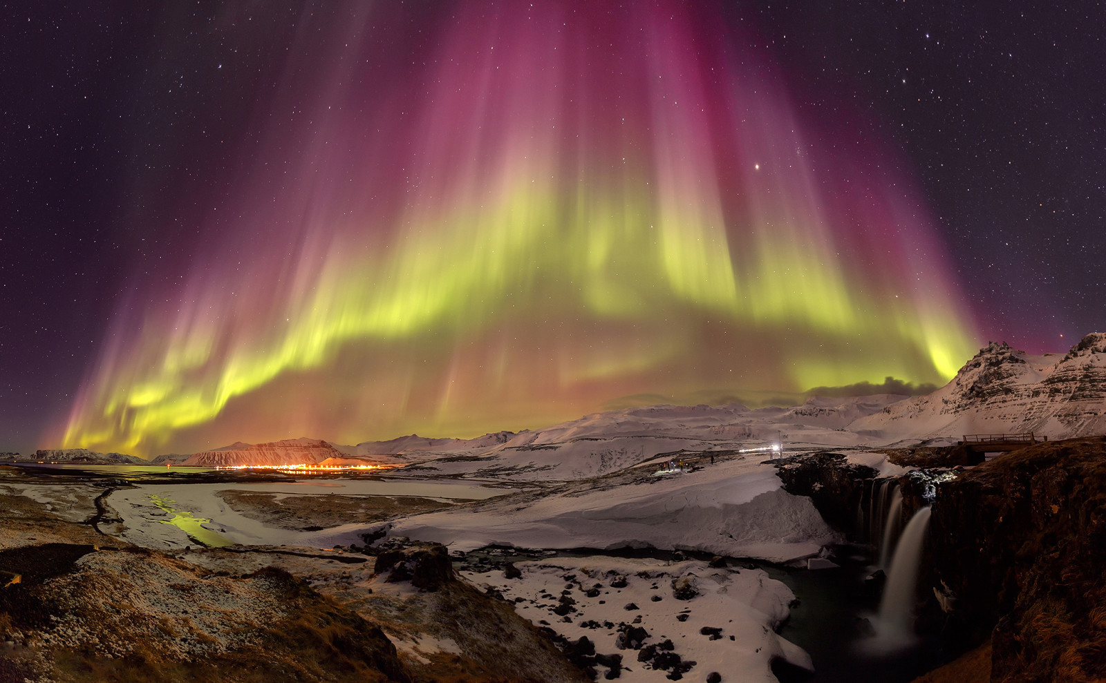 đêm, sao, Nước Iceland, Đèn phía Bắc