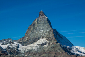 알프스 산맥, 마터호른, 산, 눈, 스위스, 하늘