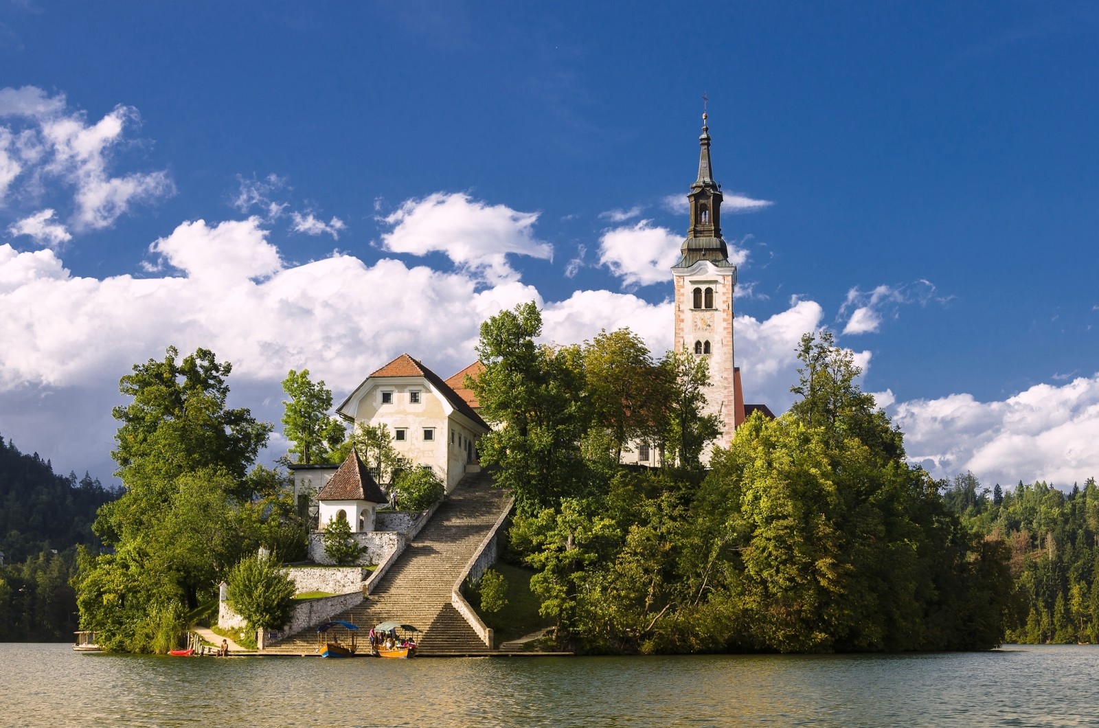 호수, 섬, 교회에, 슬로베니아, 블 레드 호수, 블 레드