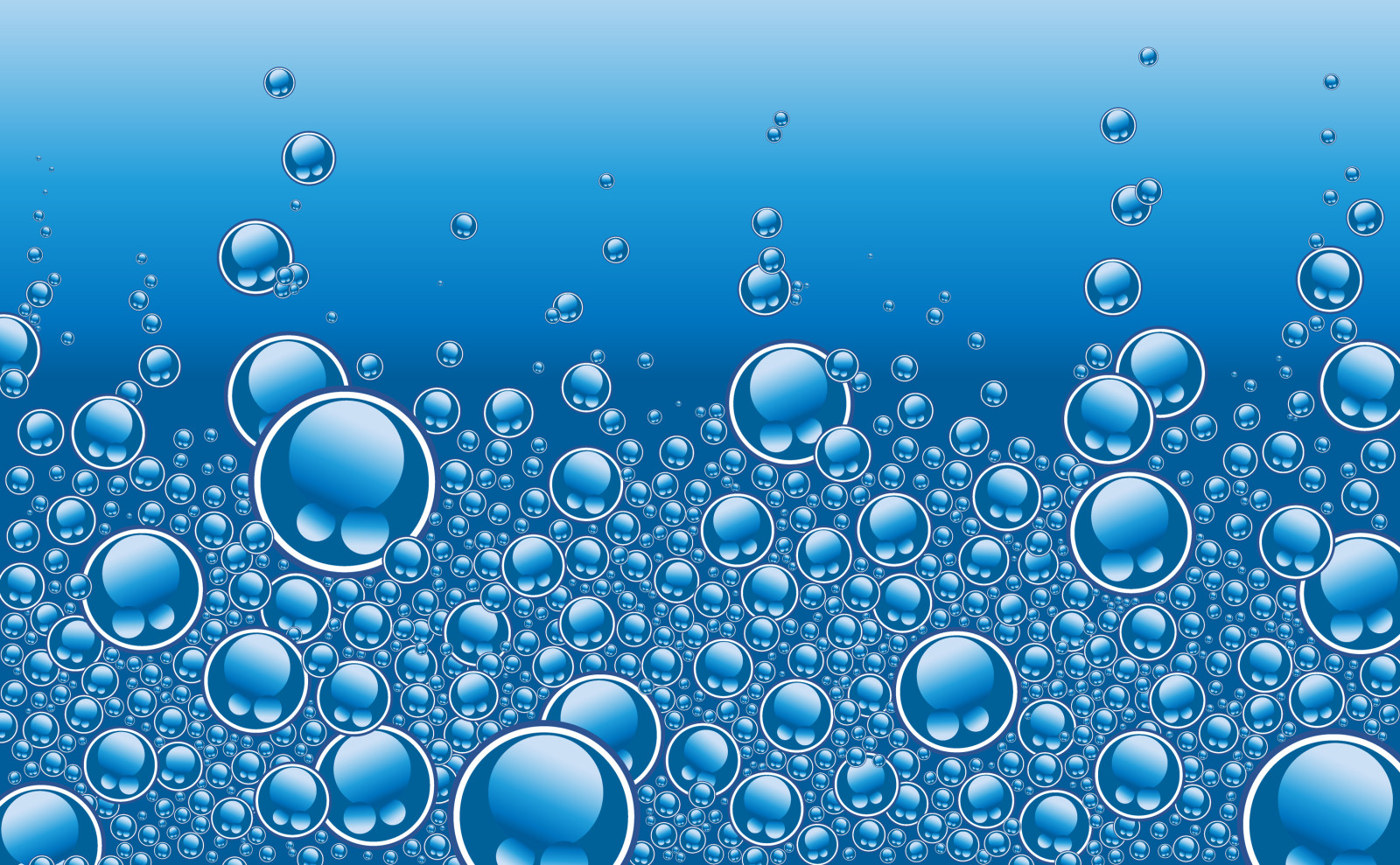 biru, air, gelembung