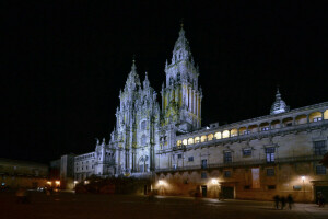 範囲, 大聖堂, ライト, 夜, スペイン