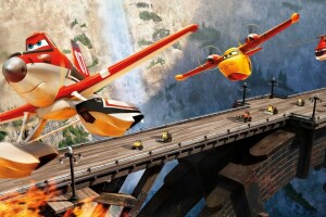 다리, 만화, 기계, 비행기 화재 및 구조, spasateli의 비행기