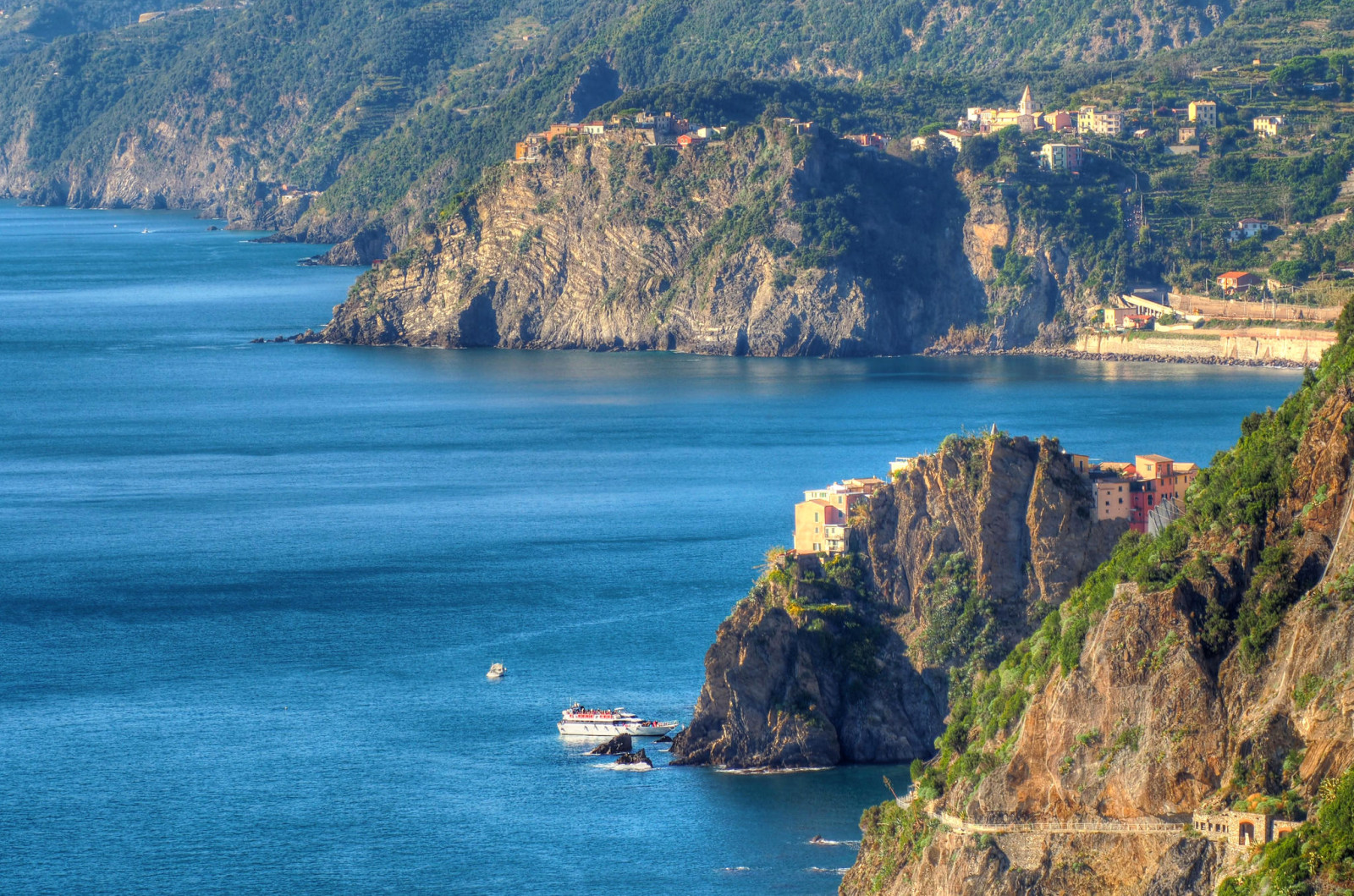 laut, gunung, rumah, Italia, batu, Cinque Terre, Manarola