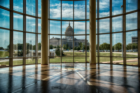 列, オクラホマ歴史センター, 見る, 窓