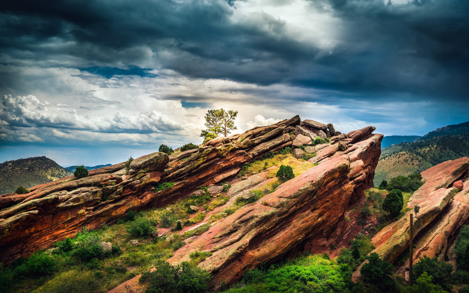 pemandangan, Colorado, batu merah