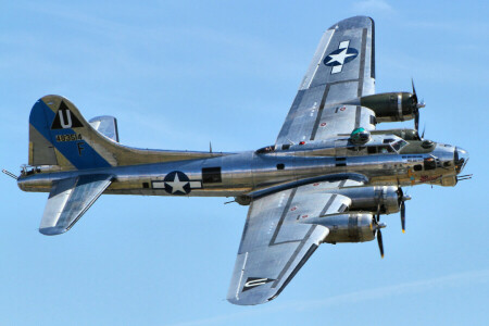 B-17, 爆撃機, フライングフォートレス, ヘビー, 「空飛ぶ要塞」