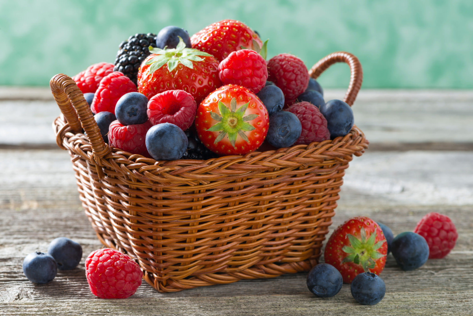 浆果, 覆盆子, 蓝莓, 草莓, 篮
