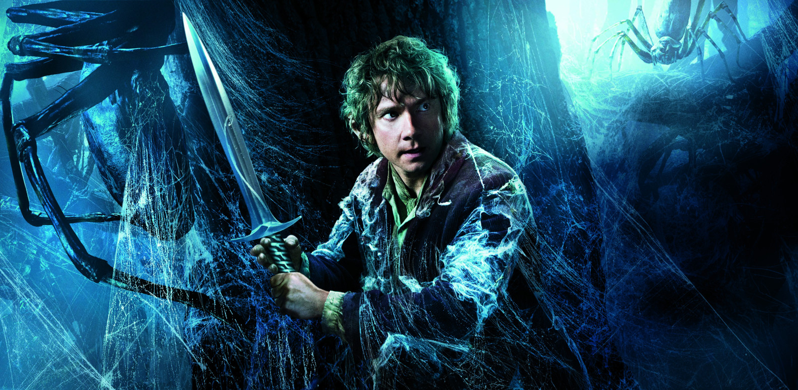 fantasi, pedang, web, Hobbit, laba-laba, Martin Freeman, poster, Pedang Spanyol