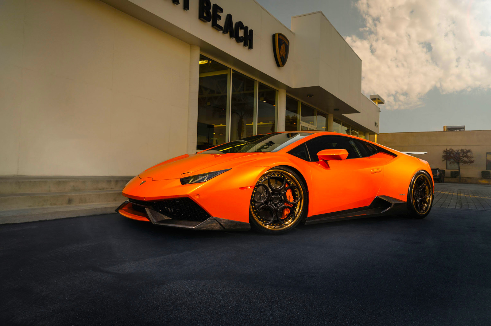 Lamborghini, siêu xe, màu sắc, trái cam, Huracan, Trước mặt, bánh xe, Adv.1