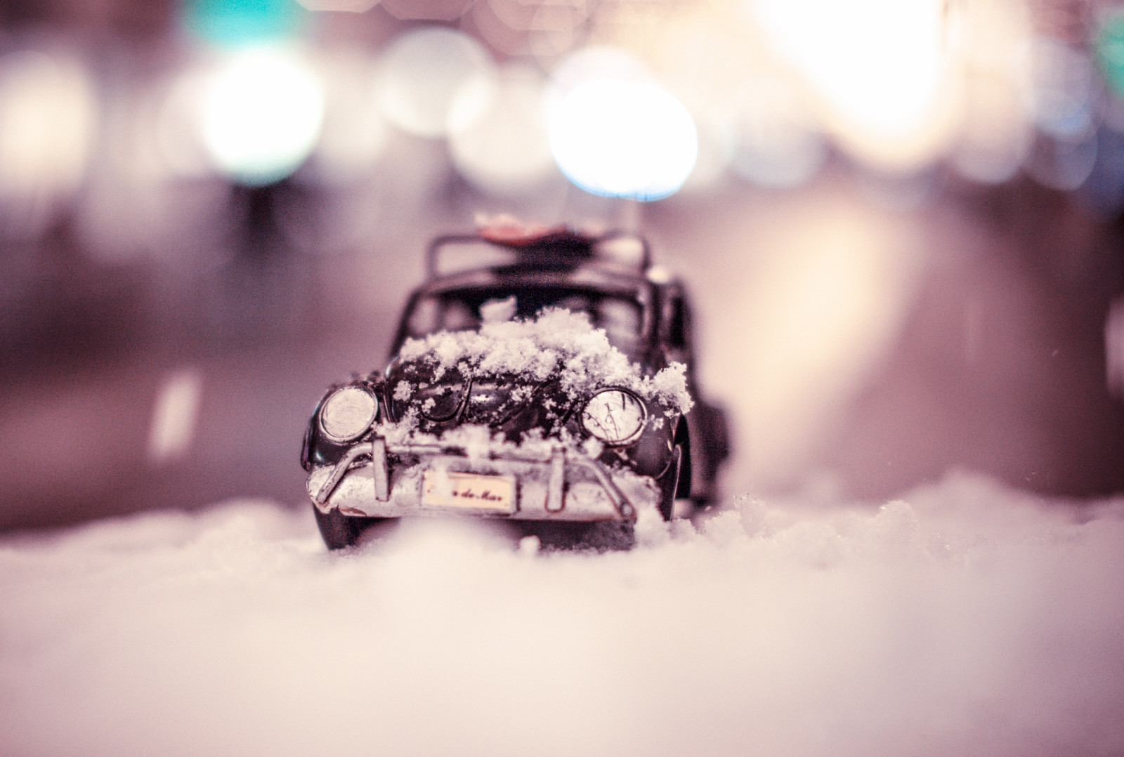 雪, 大きい, 冬, オート, モデル, 写真, おもちゃ, 雪