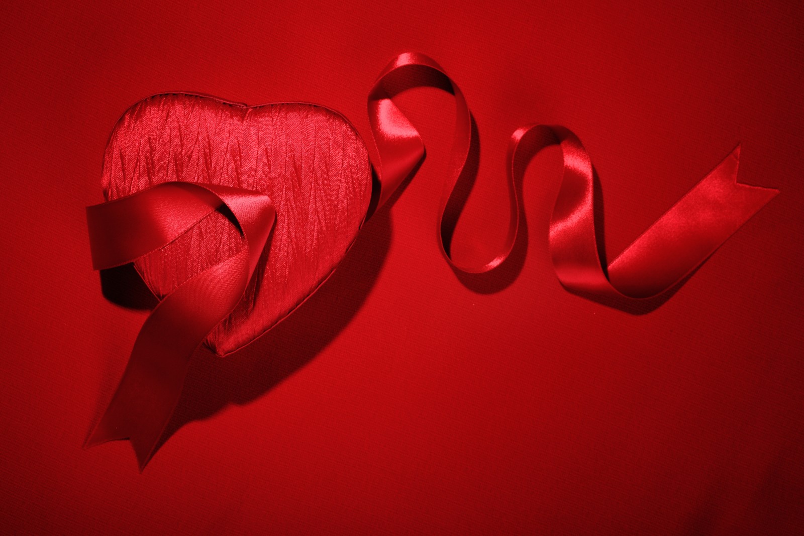 merah, cinta, romantis, hari Valentine, hadiah, jantung, tape, sutra