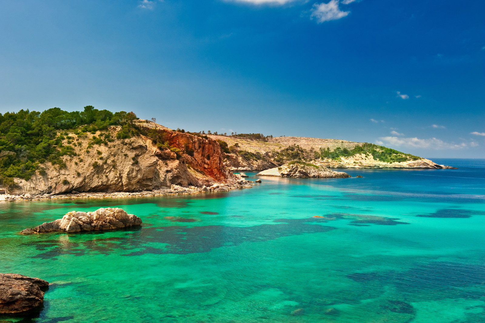 đá, biển, Đảo, bờ biển, Tây Ban Nha, Ibiza