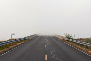 霧, 風景, 道路