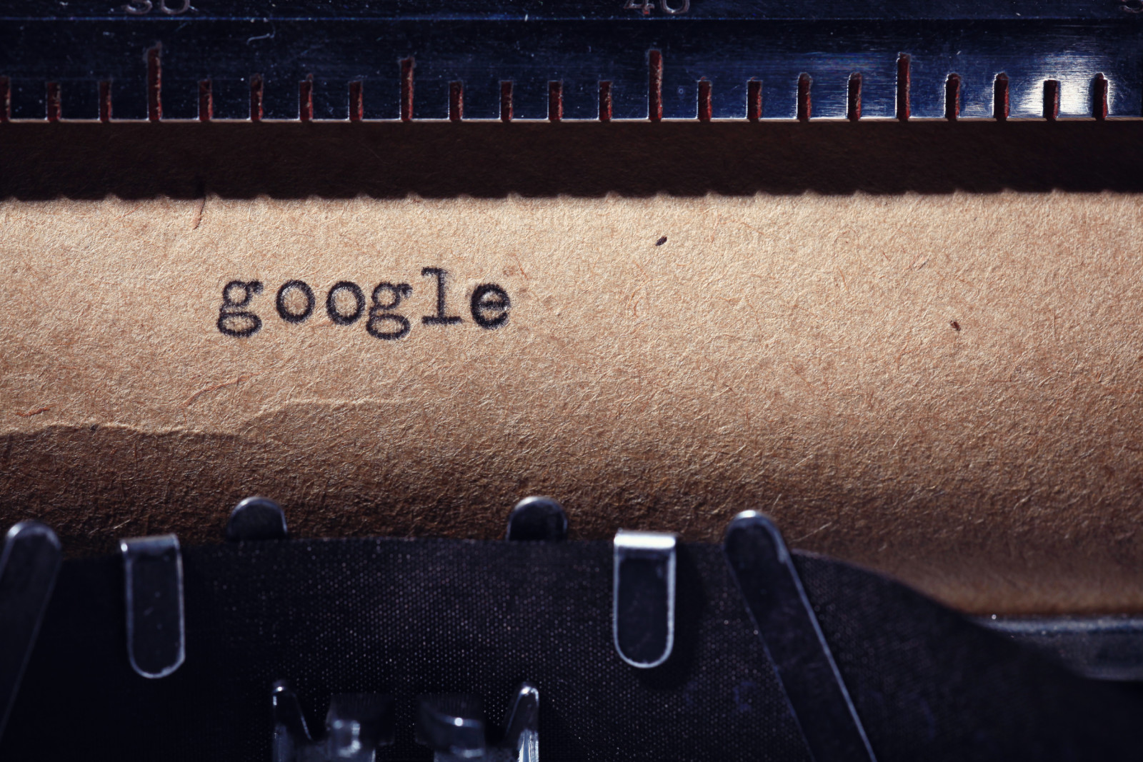 giấy, máy đánh chữ, mực, Google