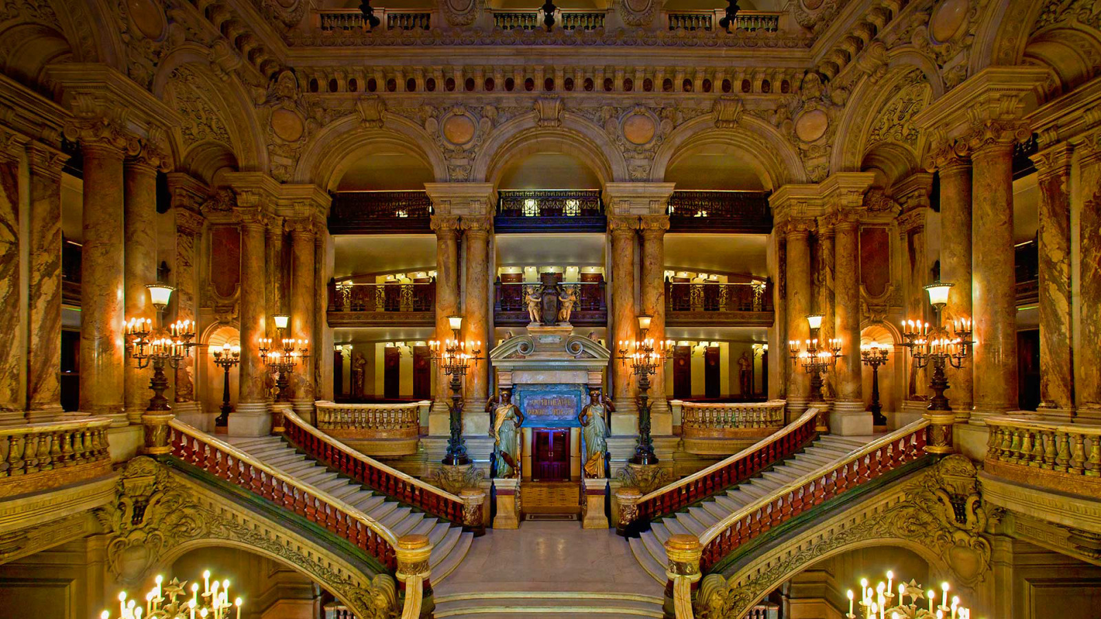 Pháp, thang, sân khấu, đại sảnh, Paris, rạp hát, Opera lớn, Palais Garnier