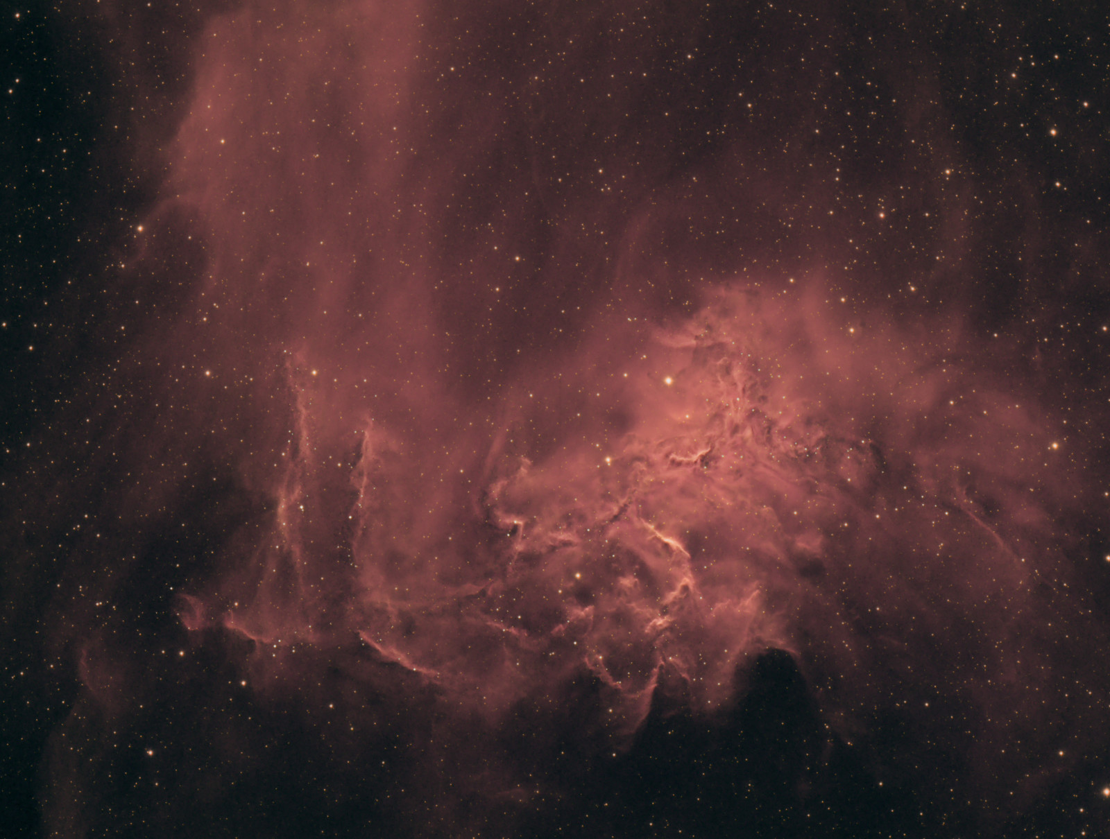 우주, 성운, IC 405, 타오르는 별