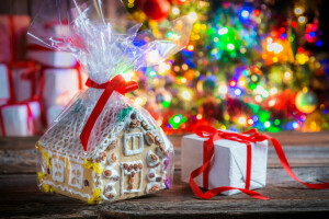 크리스마스, 장식, Decoraton, 선물, 명랑한, 새해