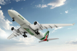 A-330, Airbus, Bandara, Alitalia, awan, Italia, pesawat, bangkitnya