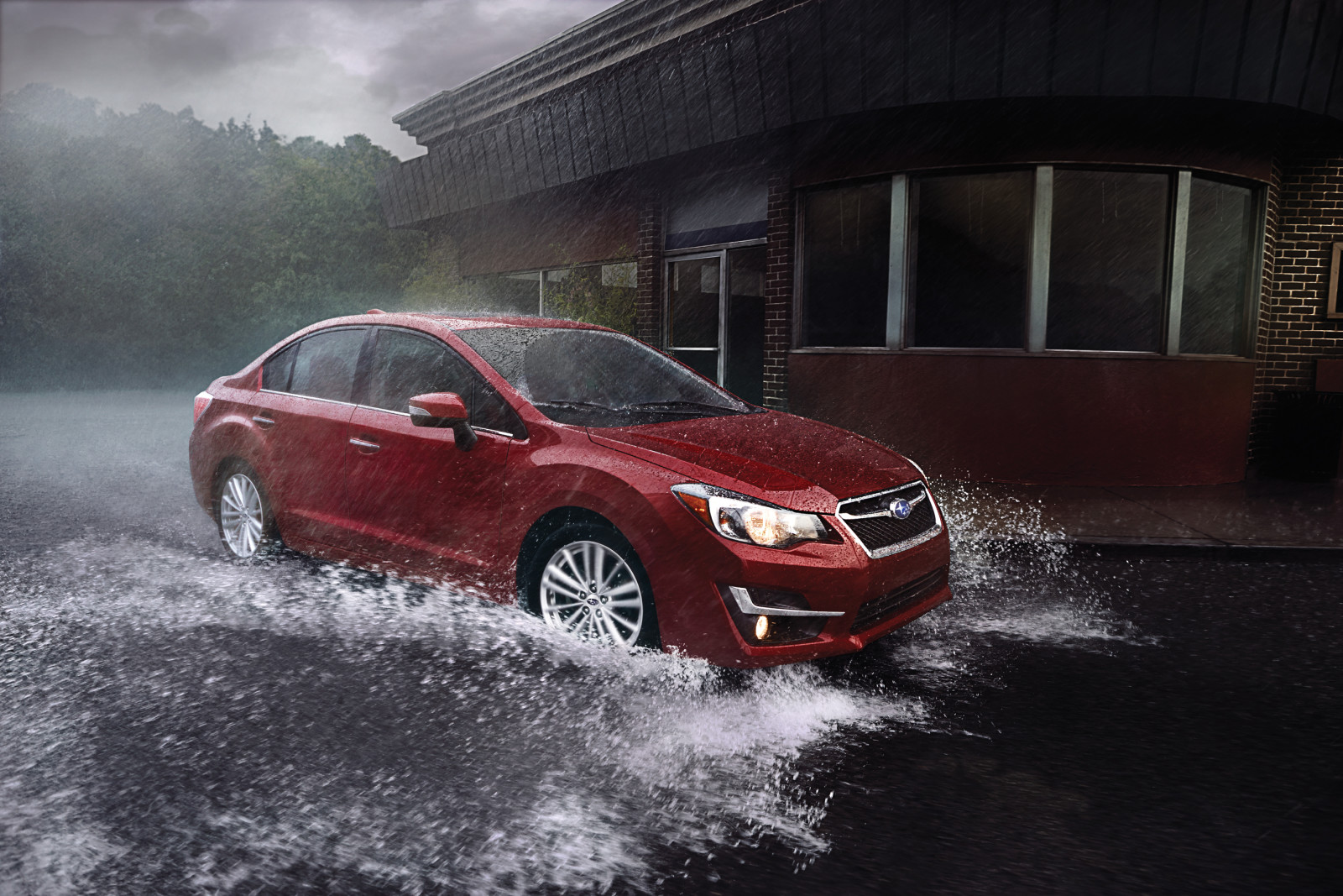mưa, Subaru, Impreza