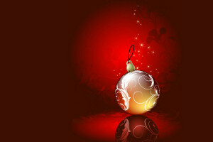 bola, hari Natal, dekorasi, Tahun baru, kartu pos, Vektor, musim dingin