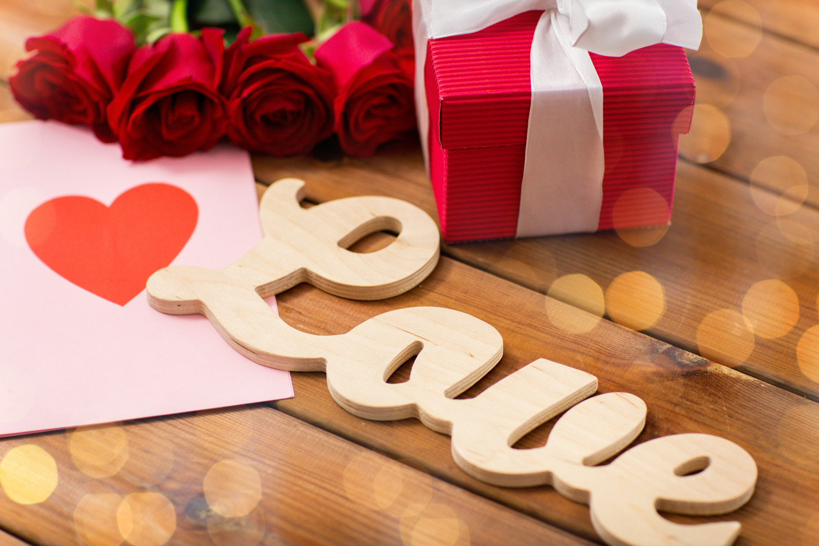 cinta, hari Valentine, hadiah, mawar, jantung, tunas, surat