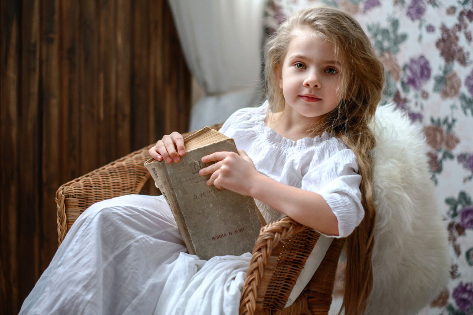 소녀, 책, 두꺼운, 리사, 전쟁과 평화