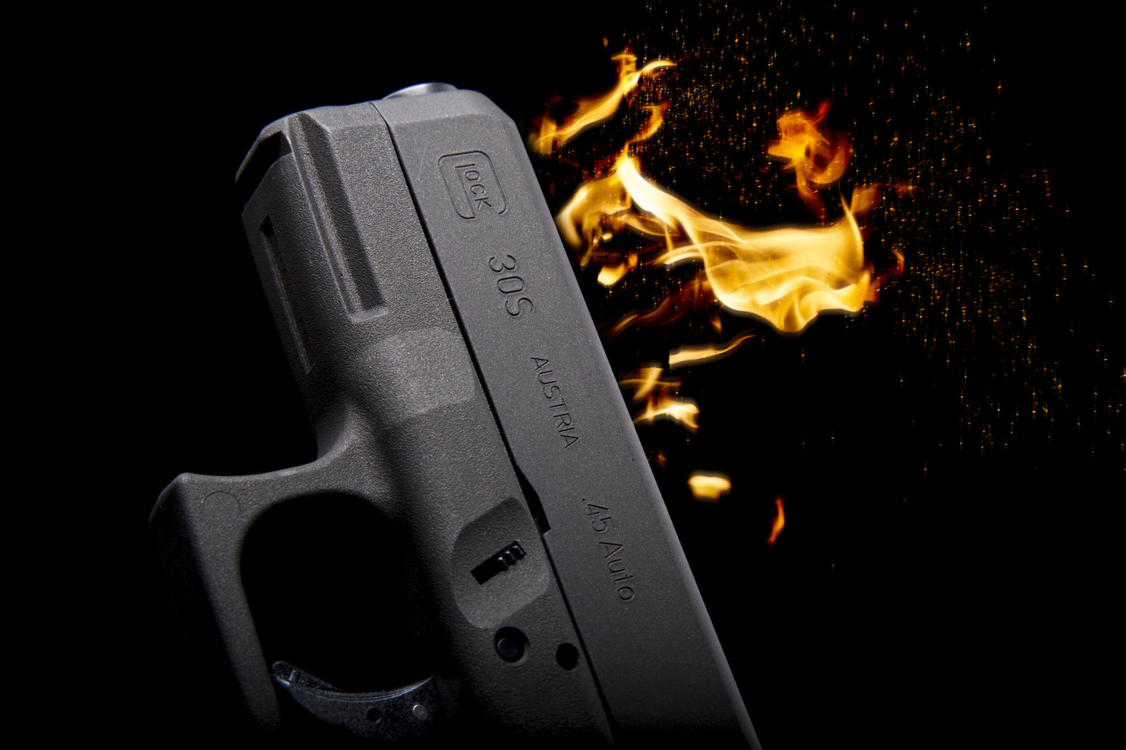 vũ khí, ngọn lửa, súng, Glock 30S