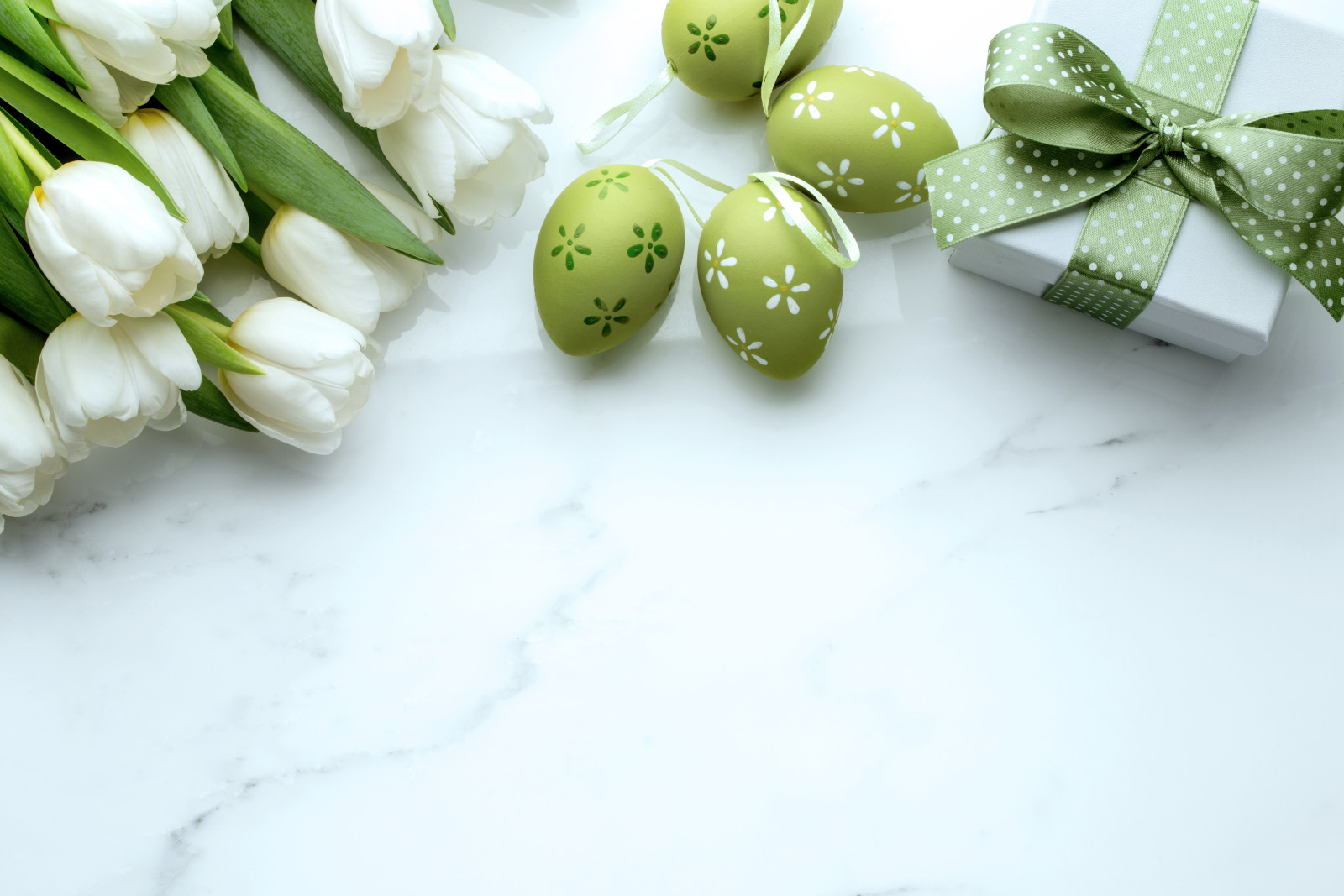 quà tặng, trứng, trắng, Hoa tulip, lễ Phục sinh