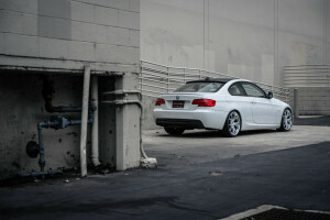 328i, BMW, E92, MRRホイール, チューニング, 白い