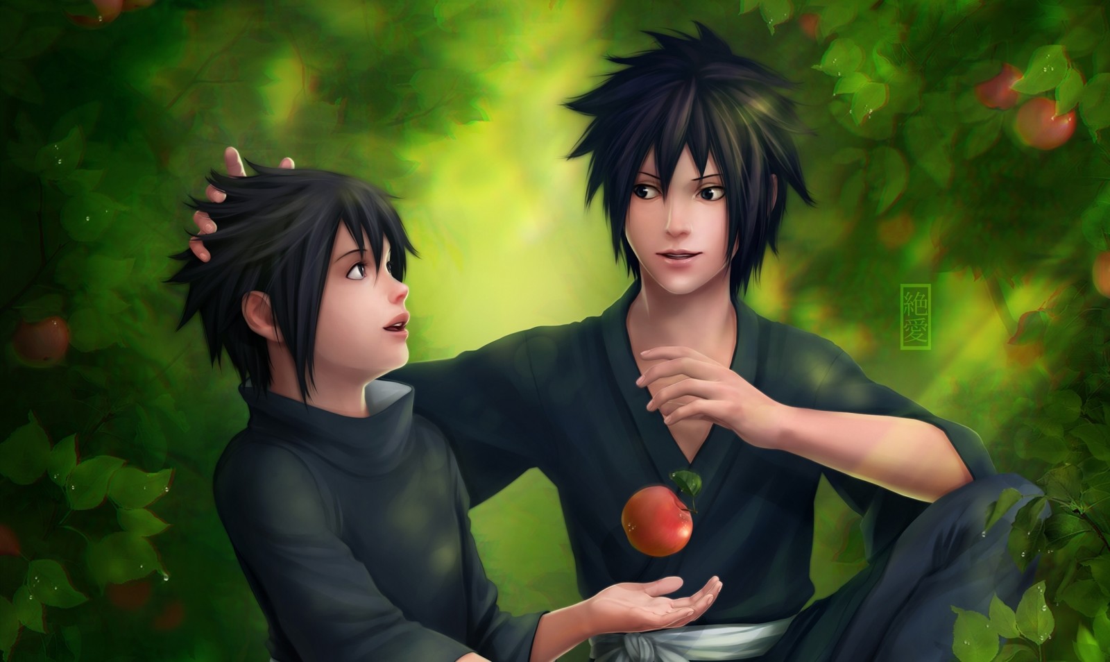 แอปเปิ้ล, นารูโตะ, ผู้ชาย, มาดาระ, Zetsuai89, Izuna