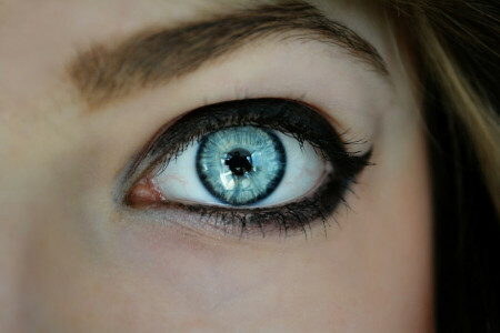 青い目, 化粧, 反射