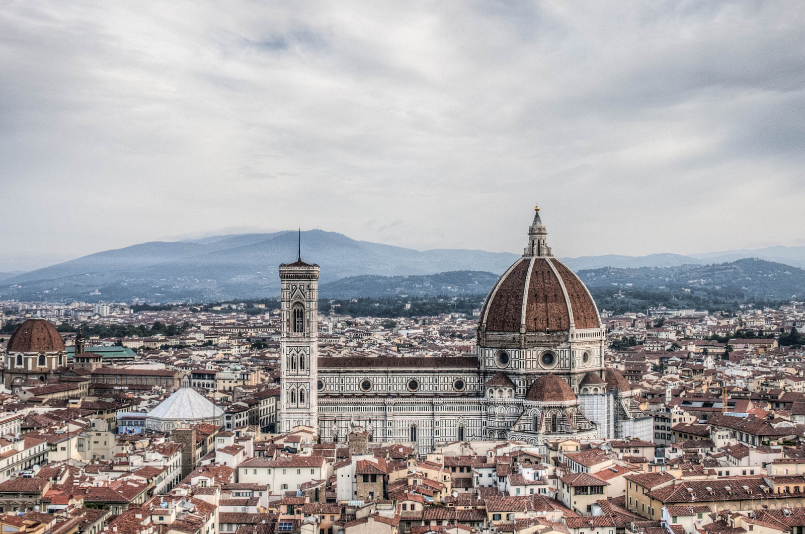 bầu trời, Trang Chủ, Nước Ý, bức tranh toàn cảnh, mái vòm, tháp chuông, Nhà thờ chính tòa, Florence