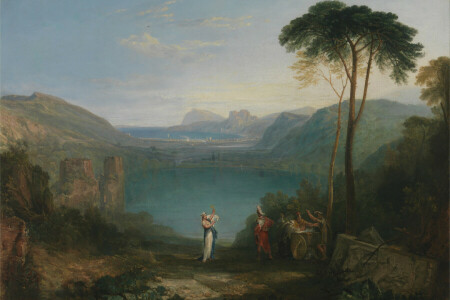 湖, 風景, 山, 神話, 画像, 木, ウィリアム・ターナー