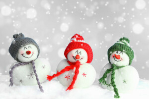 크리스마스, Decoraton, 명랑한, 새해, 눈, 눈사람, 겨울
