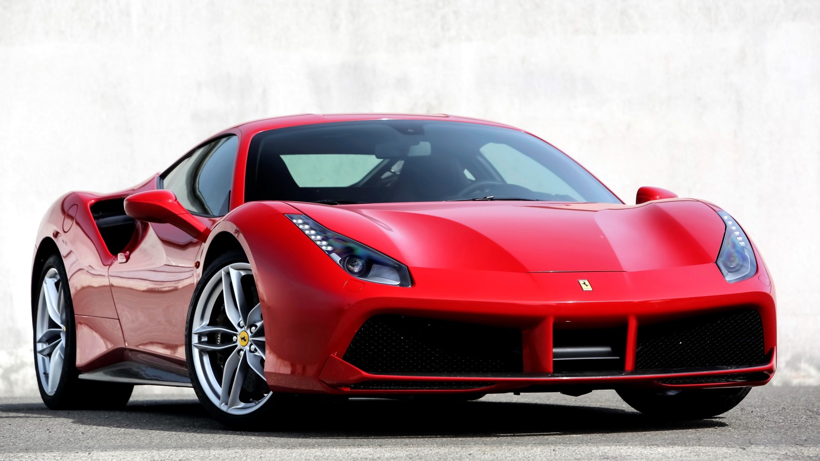 スーパーカー, フェラーリ, 赤, 2015, 488 GTB