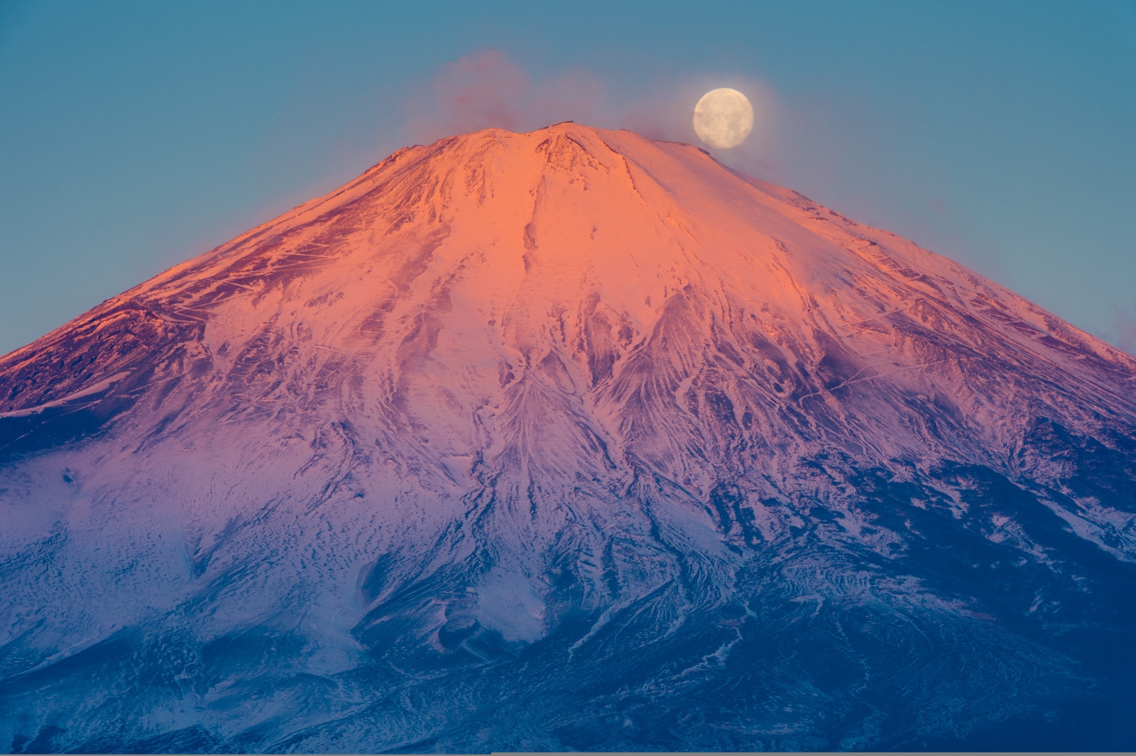 ภูเขา, ดวงจันทร์, ประเทศญี่ปุ่น, ภูเขาไฟ, ฟูจิ