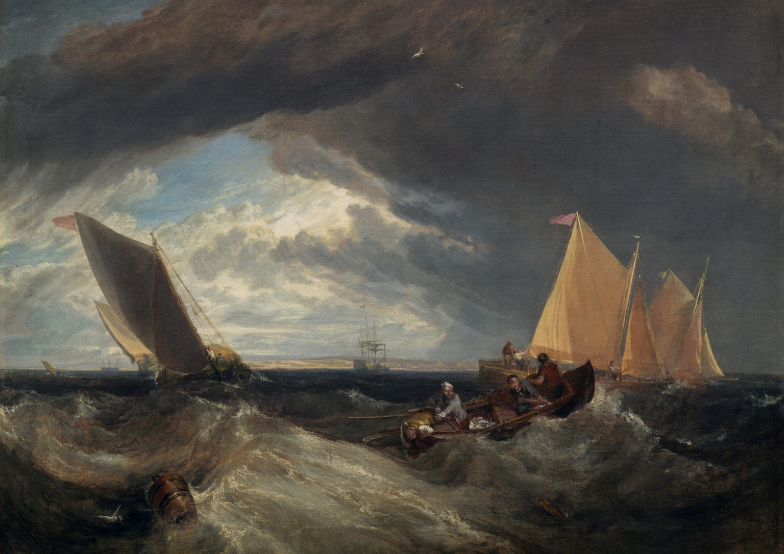 川, 風景, 画像, ボート, 帆, ウィリアム・ターナー