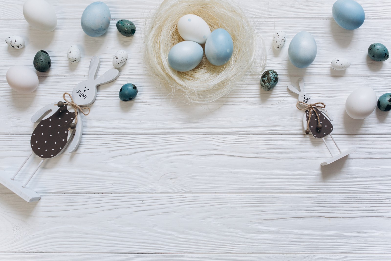 kayu, biru, dekorasi, telur, senang, musim semi, putih, lembut
