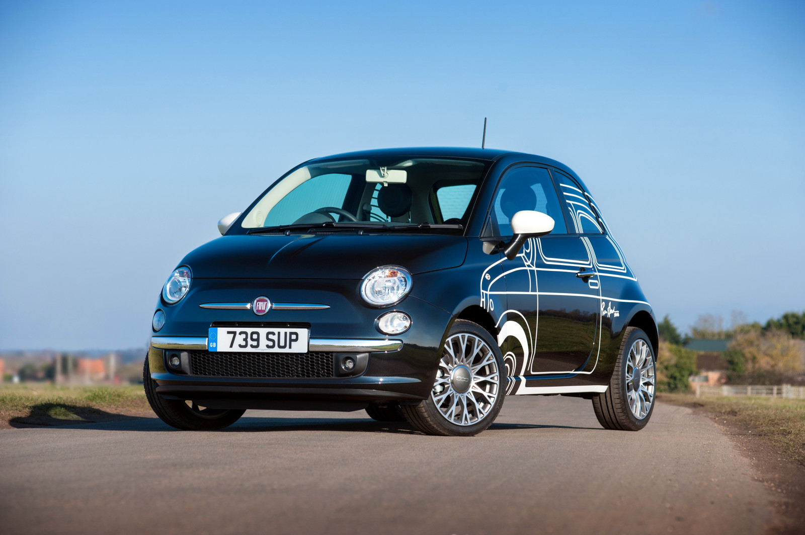 màu xanh da trời, xe hơi, hình chụp, điều chỉnh, Fiat, Phiên bản, 500, 2015