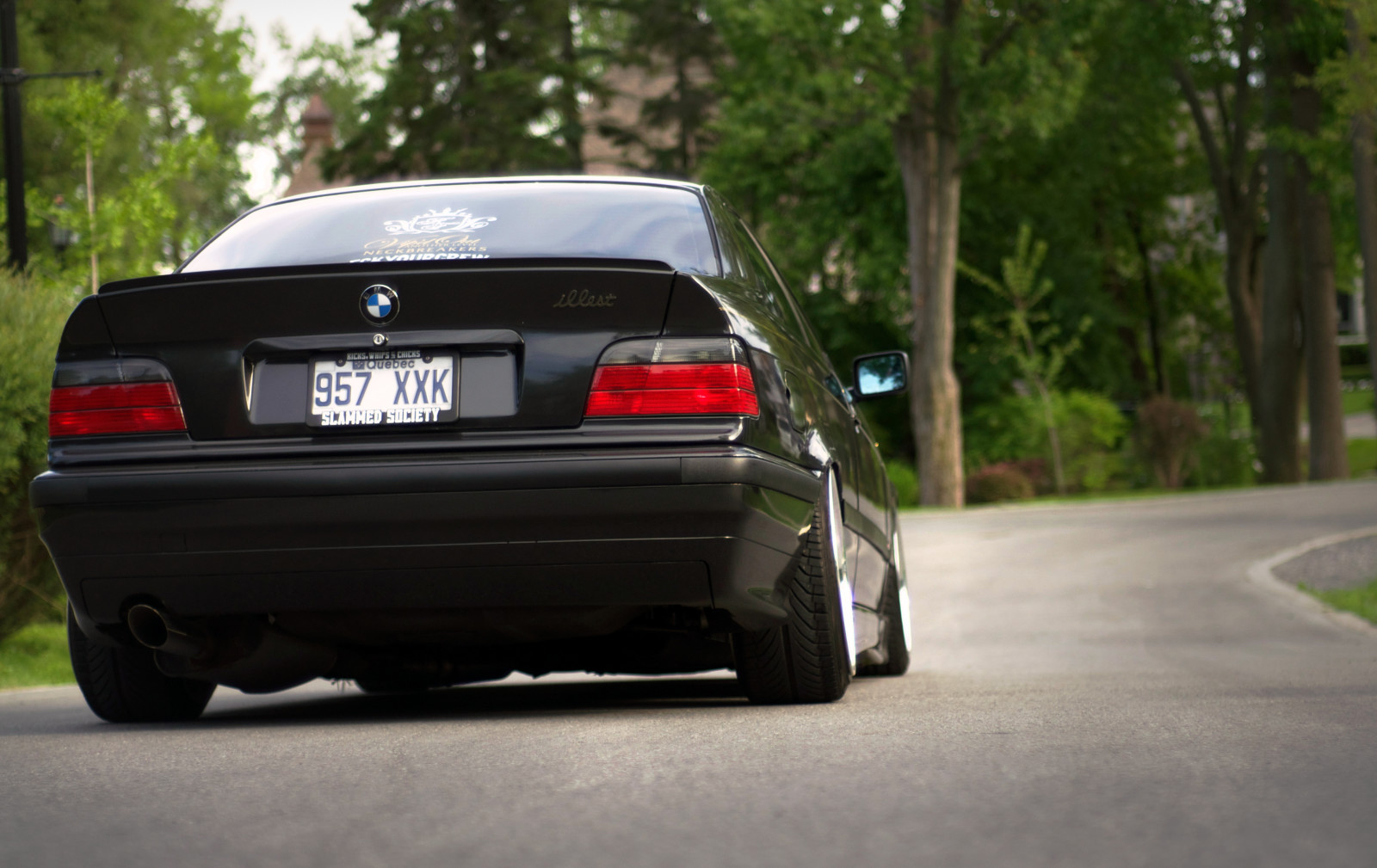 đen, xe BMW, điều chỉnh, E36
