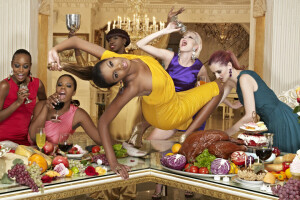 アフリカ系アメリカ人, アメリカ, アメリカの次なるトップモデル, 黒人女性, ブロンド, 茶髪, 食物, フルーツ
