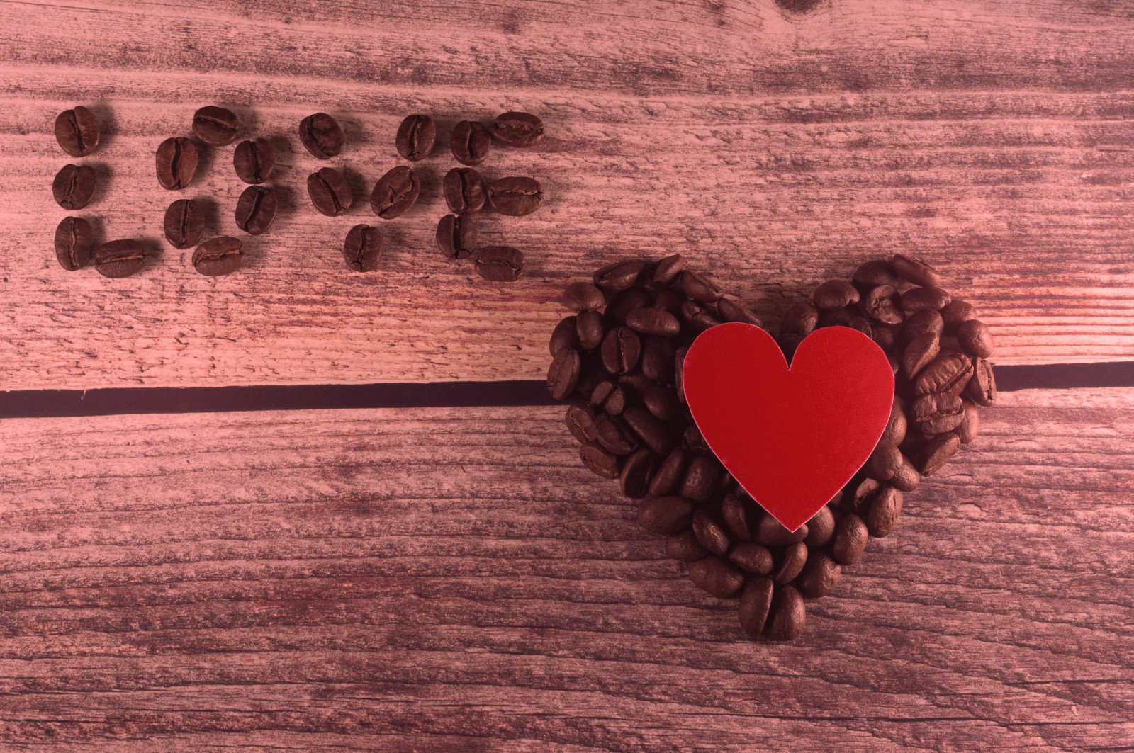 cinta, romantis, jantung, kopi, gandum