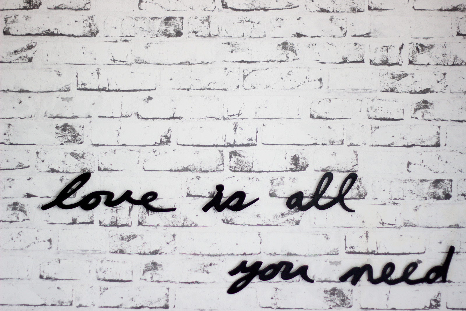 壁, 文本, 字母, 爱是你所需要的