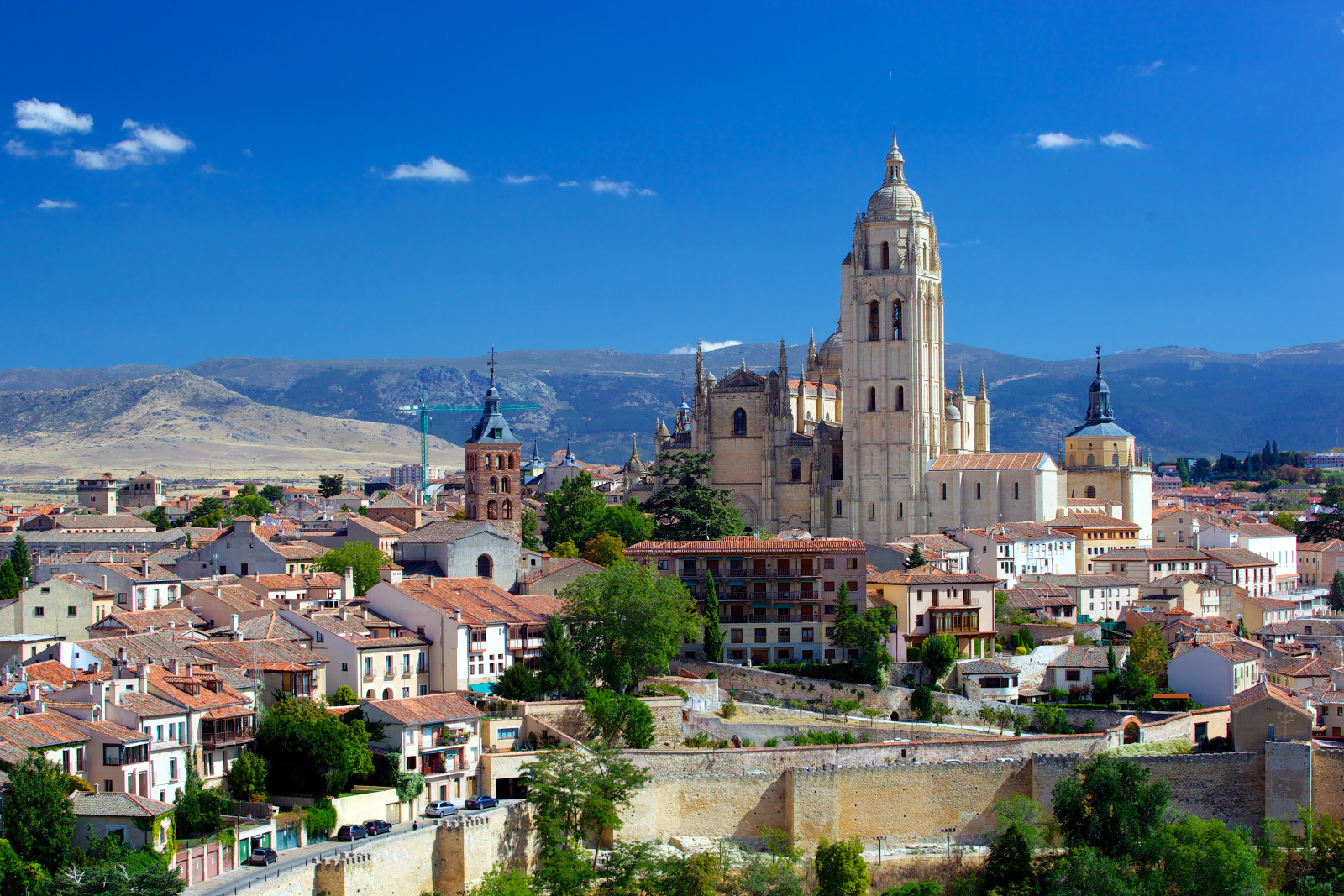 kota, rumah, foto, Kuil, Spanyol, Katedral, biara, Katedral Segovia