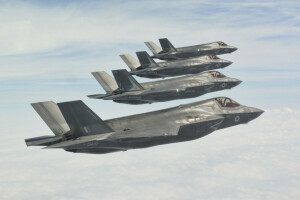 máy bay ném bom, F-35B, Máy bay chiến đấu, chuyến bay, Stroy, bầu trời